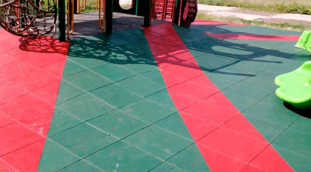 Piso de llanta triturada y reciclada